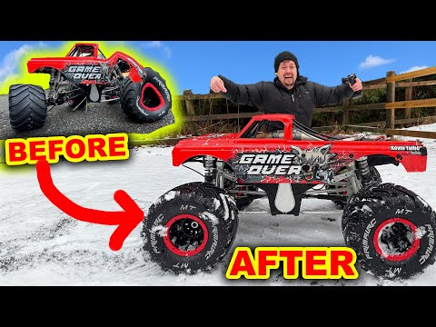 $6,300 GIANT RC Monster Truck ReBUILD & snow run