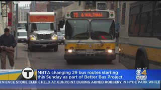 MBTA Changing 29 Bus Routes Starting Sunday