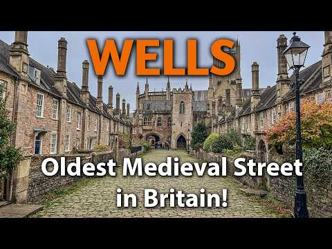 England's Smallest City - WELLS - Has the Oldest Medieval Street in Britain!