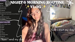 realistic morning & night routine as a working college student || self-care & productivity
