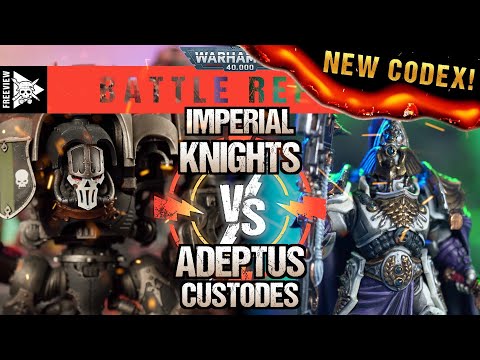 **NEW CODEX** Imperial Knights vs Adeptus Custodes 2000pts | Warhammer 40,000 Battle Report
