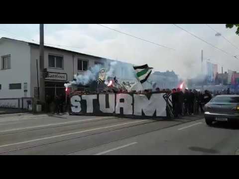 Nordkurve Graz - Corteo zur "Gruabn" [Ultras / Fankurve / SK Sturm Graz]
