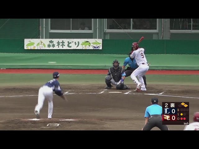 【ファーム】低めの球を上手く捉えた!! イーグルス・吉野創士のタイムリー2ベースで先制!! 2024年6月18日 東北楽天ゴールデンイーグルス 対 埼玉西武ライオンズ