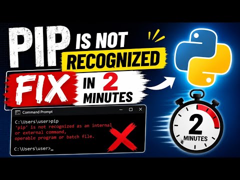 Pip Is Not Recognized Fix In Windows 11 Python 2026