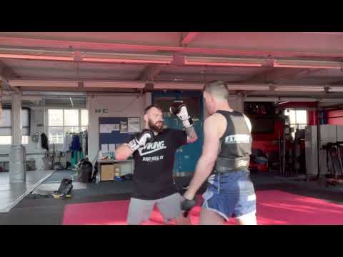 Training at langka muay thai Belfast