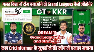 GT vs KOL Dream11 Grand League Team Prediction, GT vs KKR Dream11, KOL vs GT Dream11: Fantasy Tips