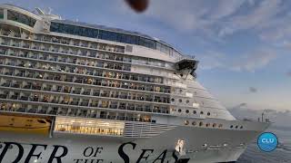 Wonder of the Seas Seen from MSC Magnifica Balcony | Cruise Ship Encounter