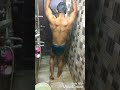 Vishal Mahor Mr. Ghaziabad 2017 bodybuilding & fitness modeling winner morning posing with bath
