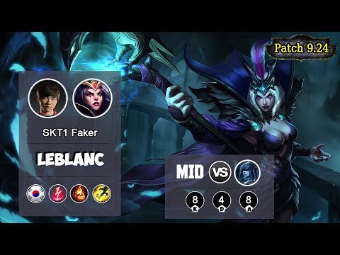 SKT1 FAKER LeBlanc MID VS Lissandra| LOL | S9 KR Grandmaster - Full Gameplay