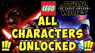 LEGO STAR WARS THE FORCE AWAKENS - ALL CHARACTERS UNLOCKED (All DLC Characters) [Xbox One / PS4]