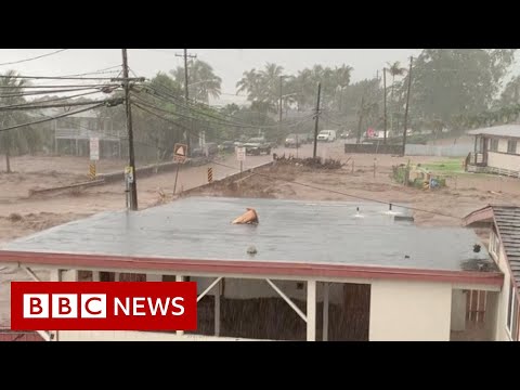 夏威夷洪災引發緊急狀態 - BBC News (Hawaii flooding prompts state of emergency - BBC News)