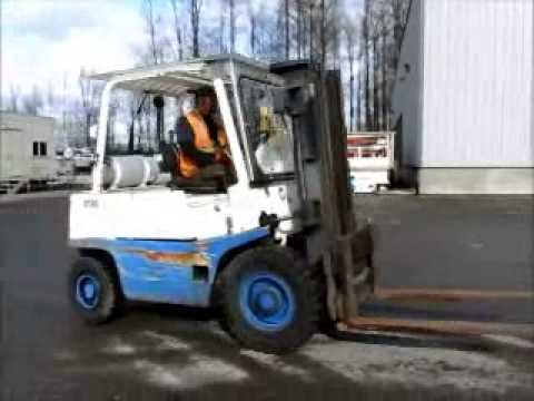 Sold! Yale GLP060L Forklift 6,000 LB Propane/LPG Fork Lift Side bidadoo.com