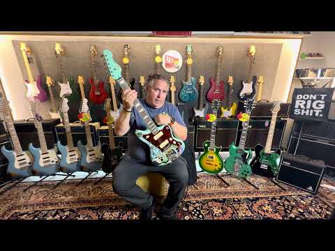 Vintage Guitars V65 30 Anniversary Custom Art Paint “ Surf & Calaveritas” 1 of 1 LTD 2026 - Sea Foam Green image 19