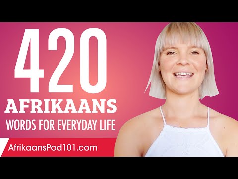 420 Afrikaans Words for Everyday Life - Basic Vocabulary #21
