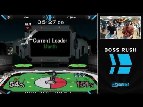 Boss Rush April Losers Top 12 - Gem (White Marth) vs CL|Vitro (Marth)