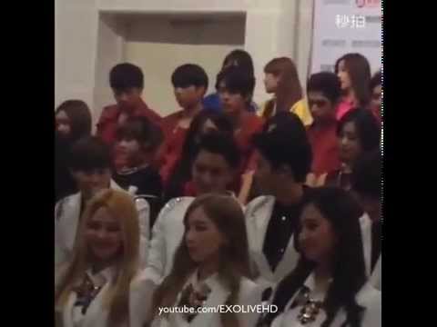 Fancam | 141025 EXO SNSD @ KMW in Beijing Press Conference