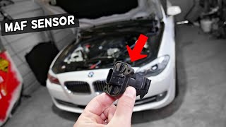 BMW F10 F11 MAF SENSOR REPLACEMENT LOCATION. BMW 520i 523i 528i 530i 535i 518d 520d 525d 530d 535d