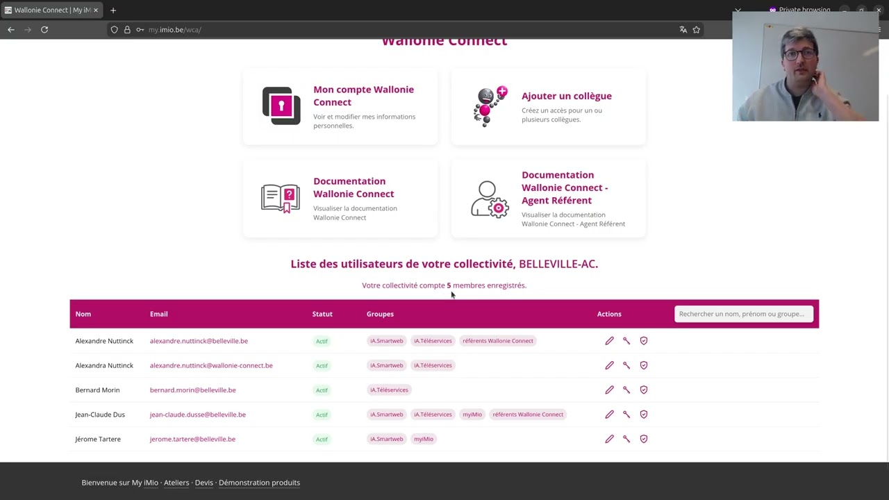 Présentation du portail Wallonie Connect