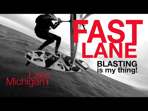 Windsurfing on the Fast Lane - Lake Michigan sailing