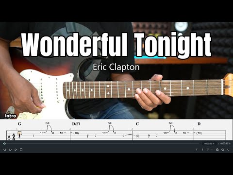 Wonderful Tonight - Eric Clapton - Guitar Instrumental Cover + Tab
