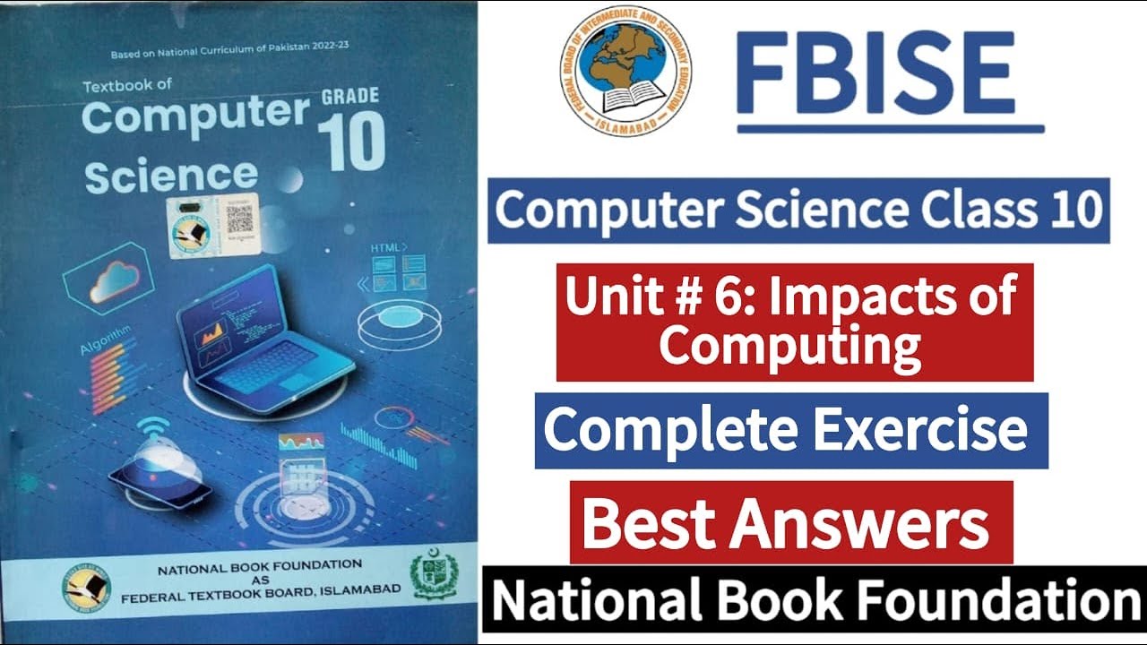 Class 10 Computer Science Unit 6 Impacts of Computing | Exercise | New Syllabus 2025