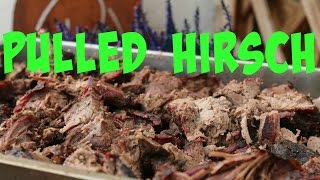 Pulled Hirsch vom Keramikgrill - Pulled smoked Venison