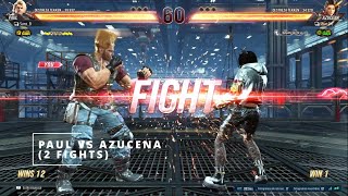 Paul vs Azucena  - Tekken 8 replays