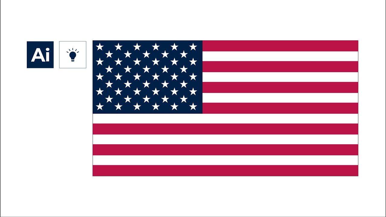 Using Grid Repeat on the USA flag | Adobe Illustrator