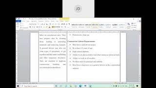 Role of Labour in Civil Engineering