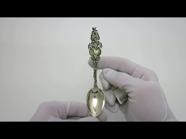 Детская серебряная ложка Пингвин 95лт Видеообзор