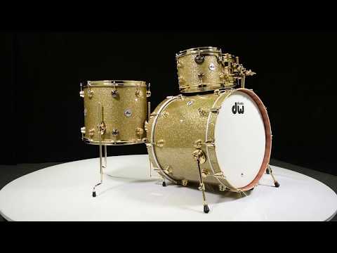 DW Collector's Series Maple Mahogany Drums 4pc Gold Glass
