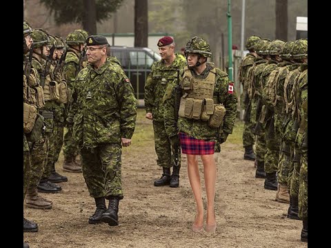 Canadians Army in skirt - Putins reaction is priceless