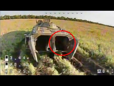 FPV Drone Destroy BMP-1 By Flying In Through The Back Door