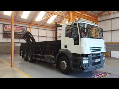 New In Stocklist For Sale: IVECO STRALIS 310 26 TONNE FLATBED CRANE - 2005 - AE55 JFG