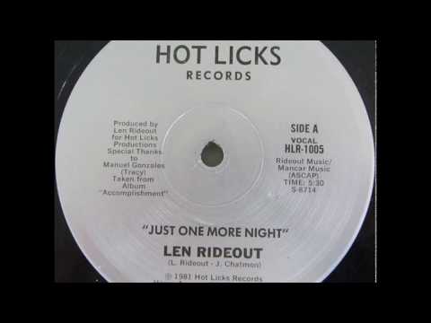 Len Rideout - Just One More Night (Hot Licks '81) killer Boogie