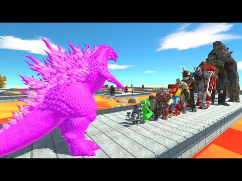 Gojira Purple vs Godzilla LAVA DEATH RUN - Animal Revolt Battle Simulator