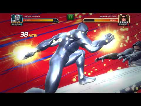 Silver Surfer - 6 Star Rank 3 - Gameplay - ROL Winter Soldier - 86 hits