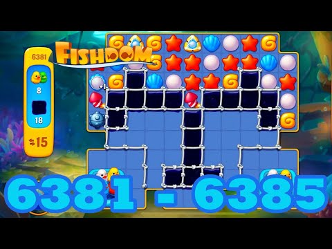 Fishdom Level 6381 - 6385 HD Walkthrough | 3 match puzzle | gameplay | android | 6382 | 6383 | 6384