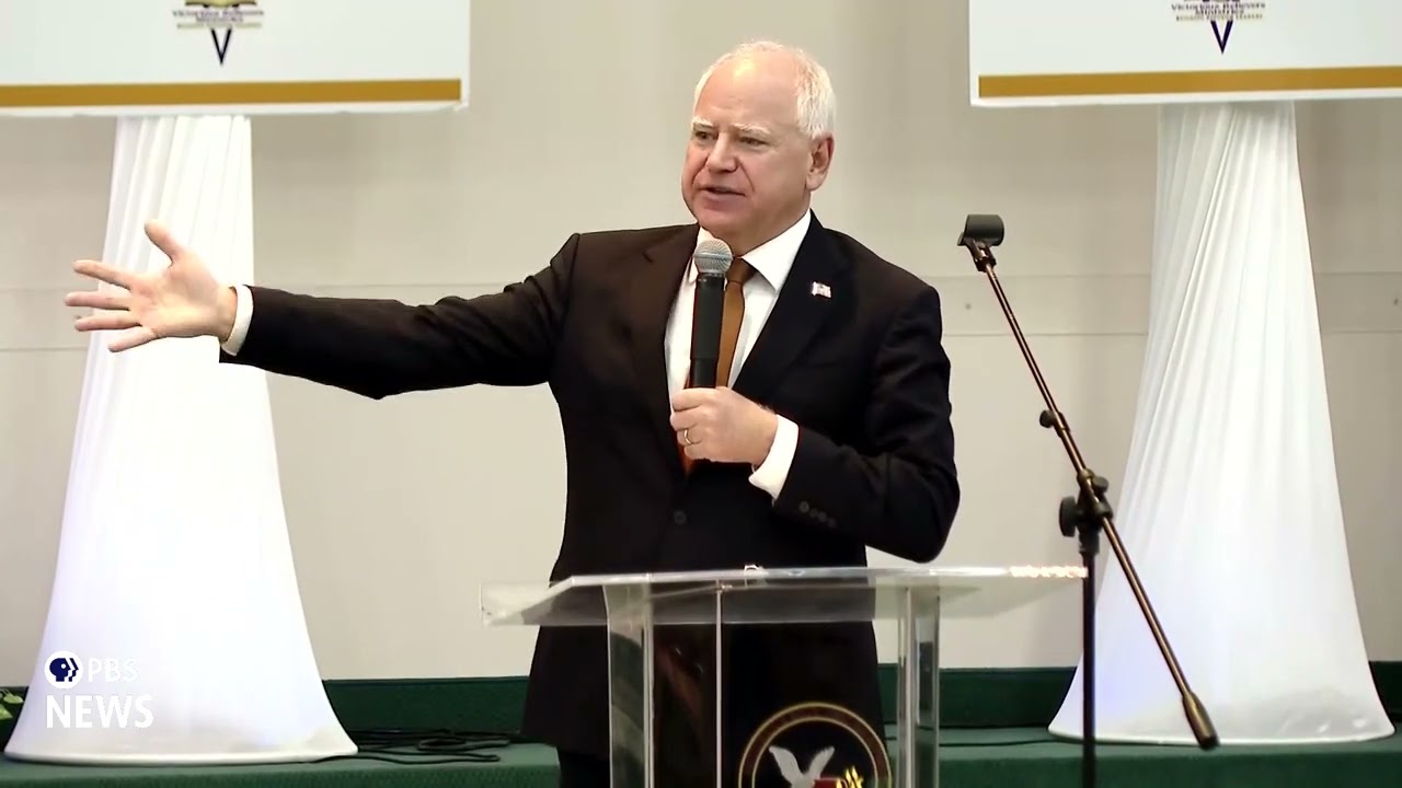 WATCH: Walz speaks at Sunday church service in Saginaw, Michigan