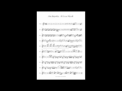 Music sheet - OneRepublic If I Lose Myself -  Oboe cover by Toms Abelis