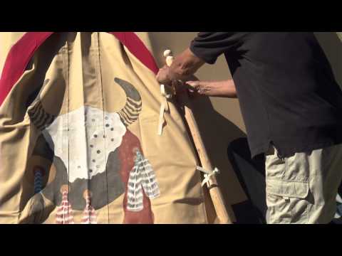 Putting on the Tipi Door