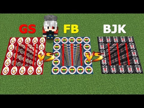 GALATASARAY VS FENERBAHÇE VS BEŞİKTAŞ ÇUKUR ŞANS BLOKLARI - Minecraft