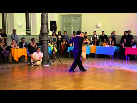  Sergey Sokhnenko  and  Anna Sokhnenko  are  dancing  at  White Nights tango festival  in  2015