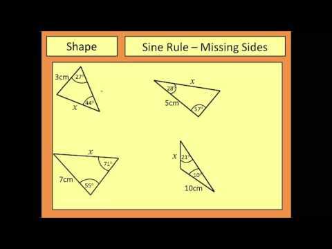 The Sine Rule (Missing Sides)