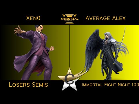 Immortal Fight Night 100 Losers Semis - Xen0 (Kazuya) vs C2F | Average Alex (Sephiroth) Smash Ultima