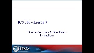 ✅ ICS 200 Lesson 9 – Course Summary & Final Exam Guide | Wrap-Up for New Responders