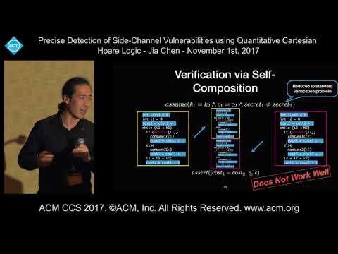 ACM CCS 2017 - Precise Detection of Side-Channel Vulnerabilities [...] - Jia Chen