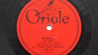 Sunday - Billy James Dance Orch. - 1926
