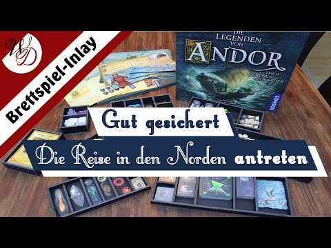 Brettspiel-Organizer für: Die Legenden von Andor Teil 2, "die Reise in den Norden"