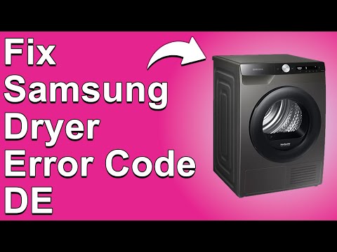 How To Fix The Samsung Dryer dE Error Code - Meaning, Causes, & Solutions (Recommended Fix!)